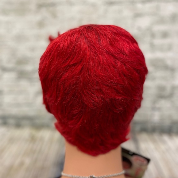 Topaz pixie cut human hair wig Red nwt - Picture 3 of 5